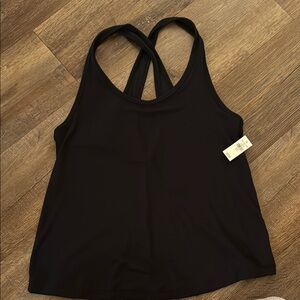 Black Racerback Sports Tank by Aerie